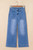 Sky Blue Cropped High Rise Wide Leg Jeans T543-8783339290866