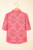 Rose Red Floral Print Wide Short Sleeve Loose Shirt T543-8779851399410