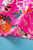 Pink Floral Short Sleeve Smocked Blouse T543-8783384412402