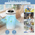 9000 BTU 3 in 1 Portable Air Conditioner with Fan and Dehumidifier-White - Color: White D681-ES10113US-WH