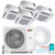 X-Pro 35000 BTU 4 Zone 22.5 SEER2 Ceiling Cassette Mini Split AC-9K + 9K + 9K + 9K - Color: White - D681-X-Pro-CS-35K-12