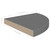  Floating Corner Shelves 4 pcs High Gloss Gray 13.8"x13.8"x1.5" MDF A949-323915