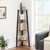 Narrow 3-Shelf Corner Shelving Unit Plant Stand Bookcase in Brown Black Wood Q280-FTRBVICS49783561