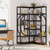 67-inch Tall Modern Industrial Metal Wood Corner Bookcase Q280-ELSBP176258614