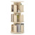 3-Tier Rotating Bookshelf with Dividers and Anti-falling Baffles-Natural B593-JV13365