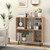 Open Shelf Bookcase with 4 Compartments-Black B593-JV12172