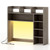 Desktop Bookshelf with LED Lights 35.5 inch Desk Hutch Storage Organizer-Oak B593-JZ10560