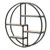 Hanging Storage Shelf Circular Wall-Mounted 4-Tier Rack B593-HW63372