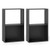 Set of 2 3-Tier Bookshelf with Open Storage Compartment and Freestanding Display Shelf-Black B593-JZ10537-2