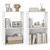 Set of 2 3-Tier Bookshelf with Open Storage Compartment and Freestanding Display Shelf-Black B593-JZ10537-2
