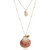Beach Fashion Seashell Pendants Two Layers Women Costume Necklace A392-fane6010