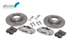 Alcon Defender 16 Inch 4 Pot Rear Brake Kit Upgrade Kit With Silver Calipers