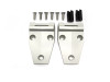 Terrafirma Silver Aluminum Billet Bonnet Hinge Set for Defender - DA1152