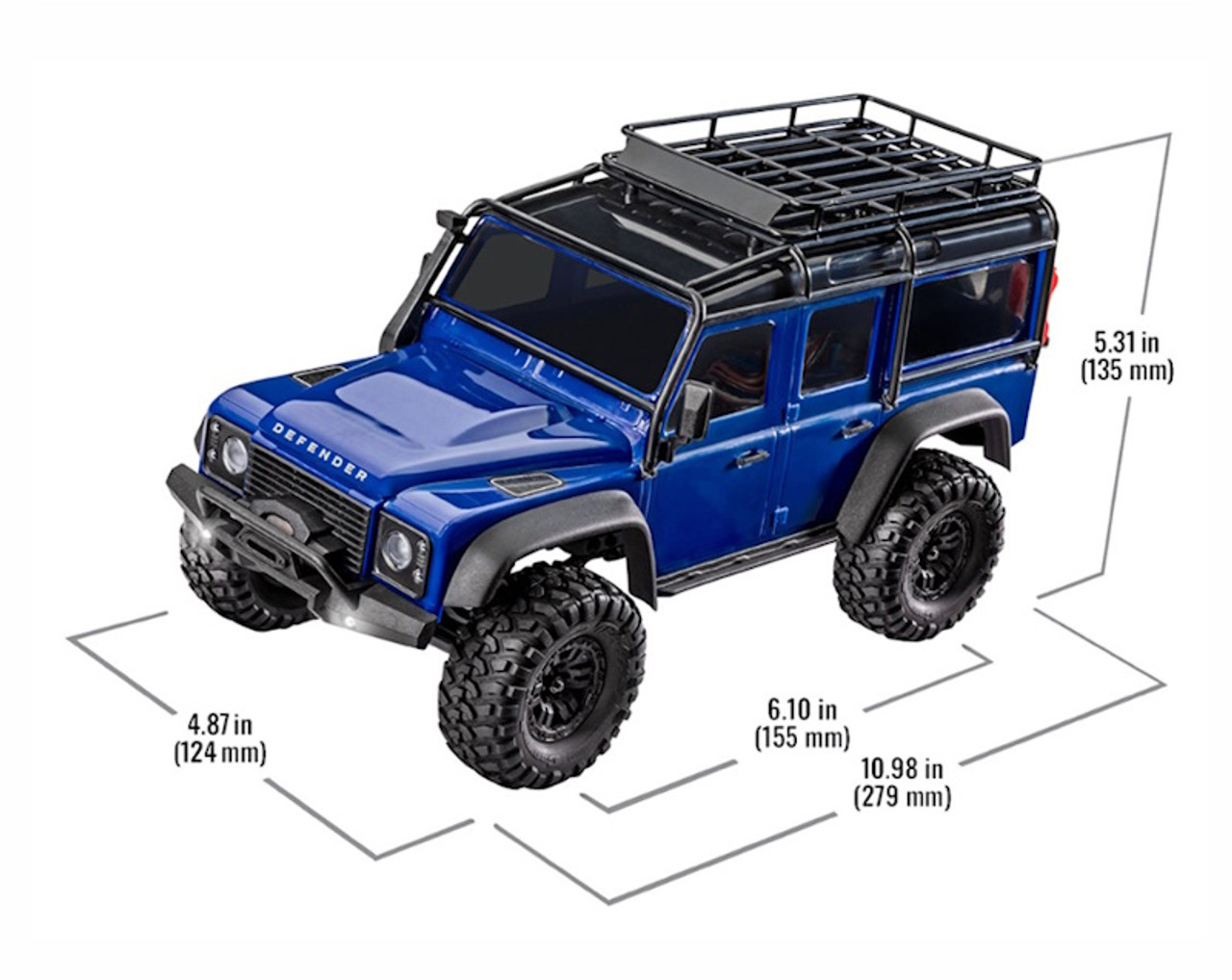 Traxxas TRX-4M 1/18th Blue RC Defender - DA3642