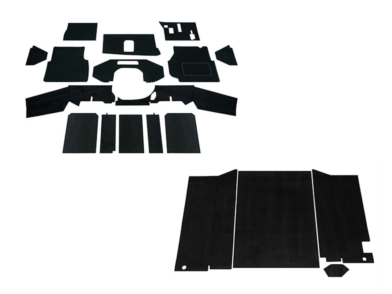 Britpart Black R380 Defender 90 Td5 and 300Tdi Carpet Set without Rear Seats