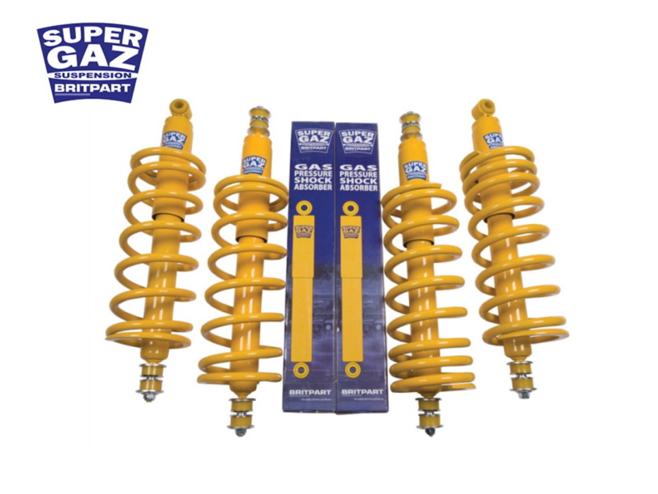 Britpart Super Gaz Heavy Duty 40mm Lifted Suspension Kit For Defender, D1, RRC