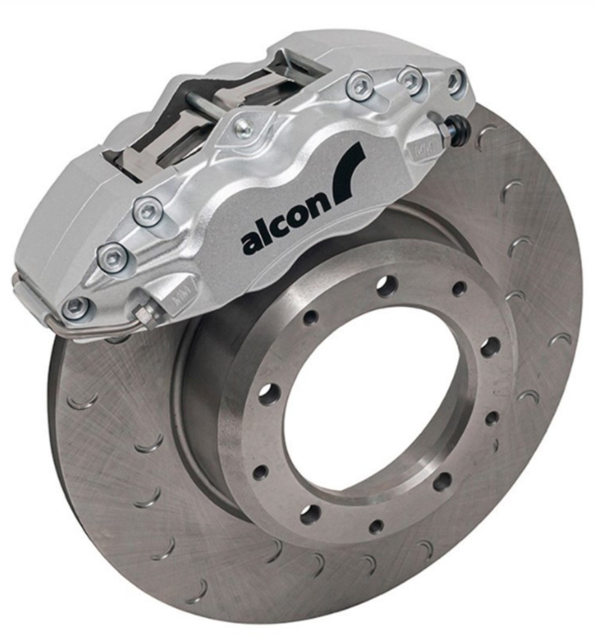 Alcon Defender 16 Inch 4 Pot Rear Brake Kit Upgrade Kit With Silver Calipers