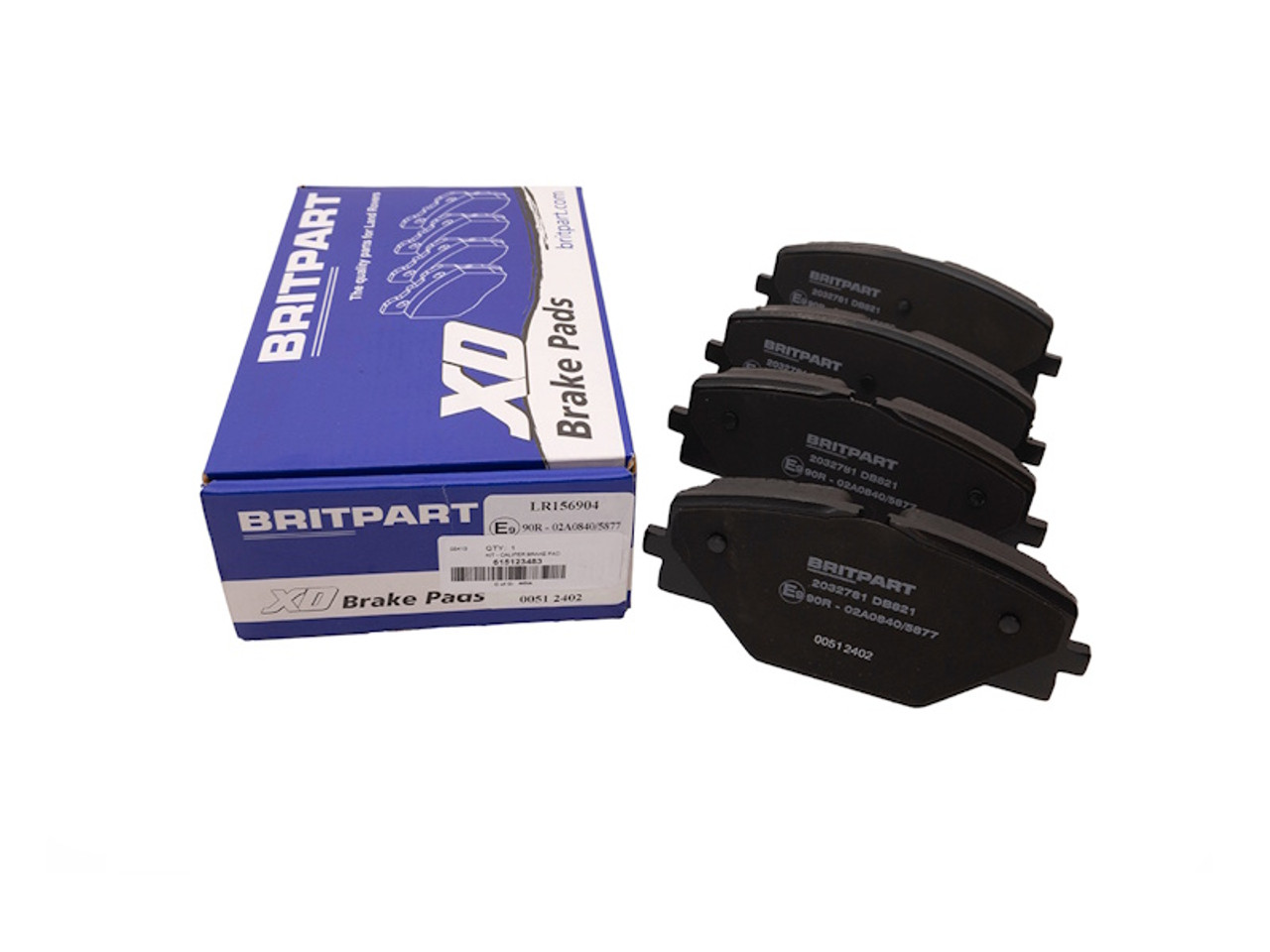 Britpart XD Rear Brake Pads for Range Rover L460 and Sport L461 - 615123483