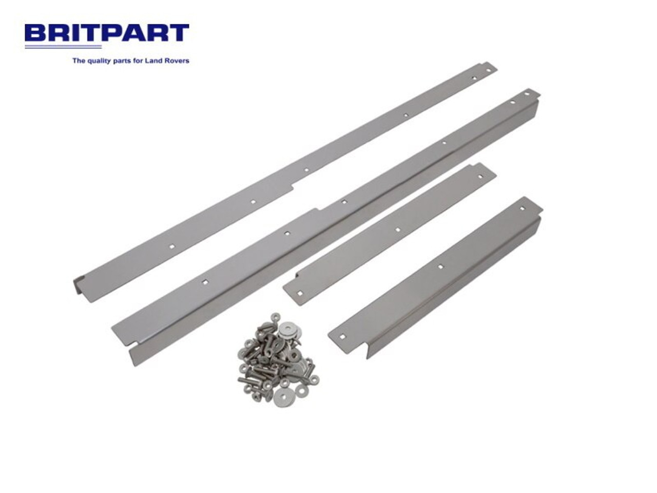 Britpart  Front And Rear Door Brushed Stainless Steel Door Threshers for Defender- DA4794B