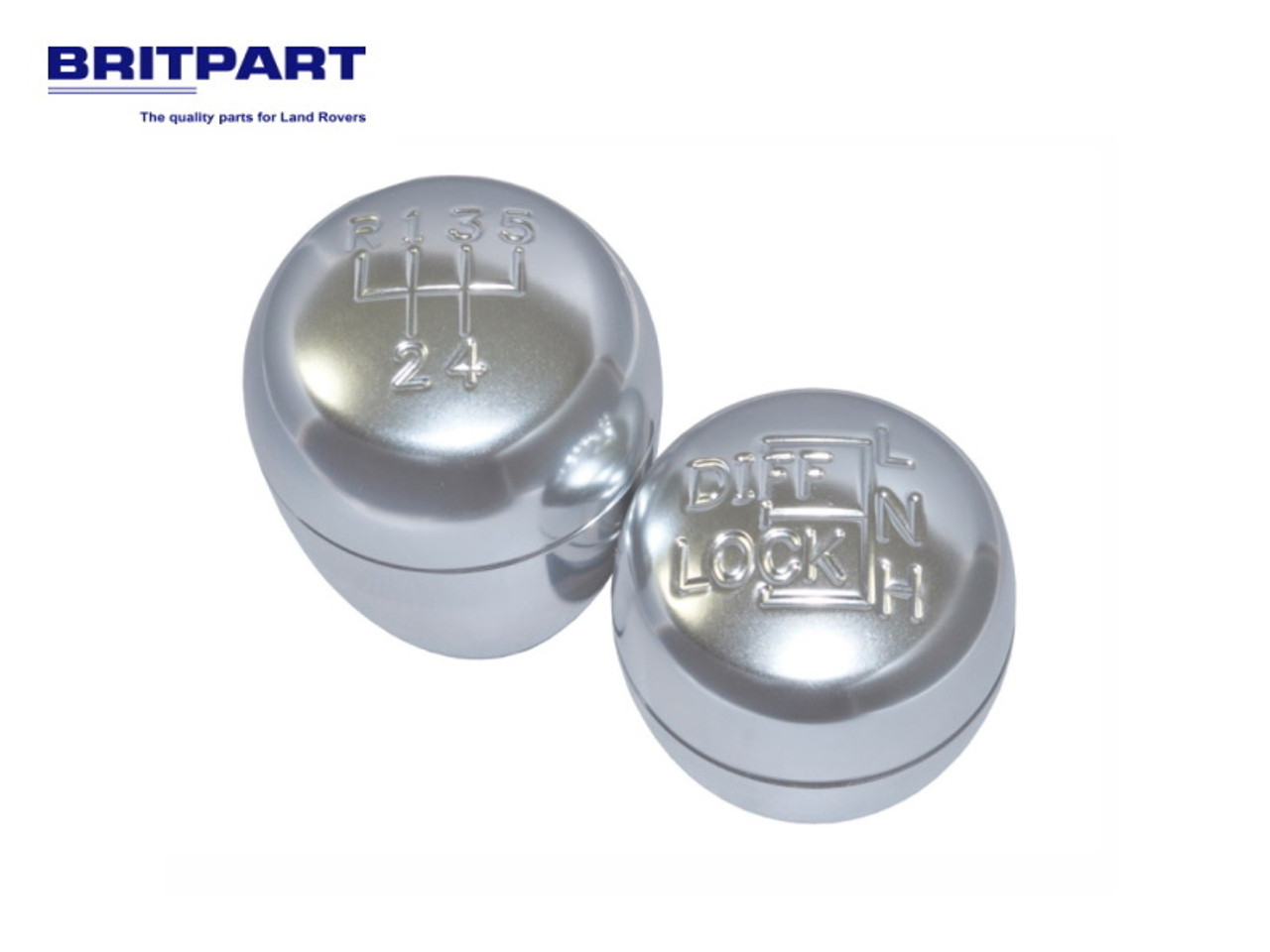 Britpart Defender LT77 Anodised Alloy Gear Lever Knob Set - DA6600