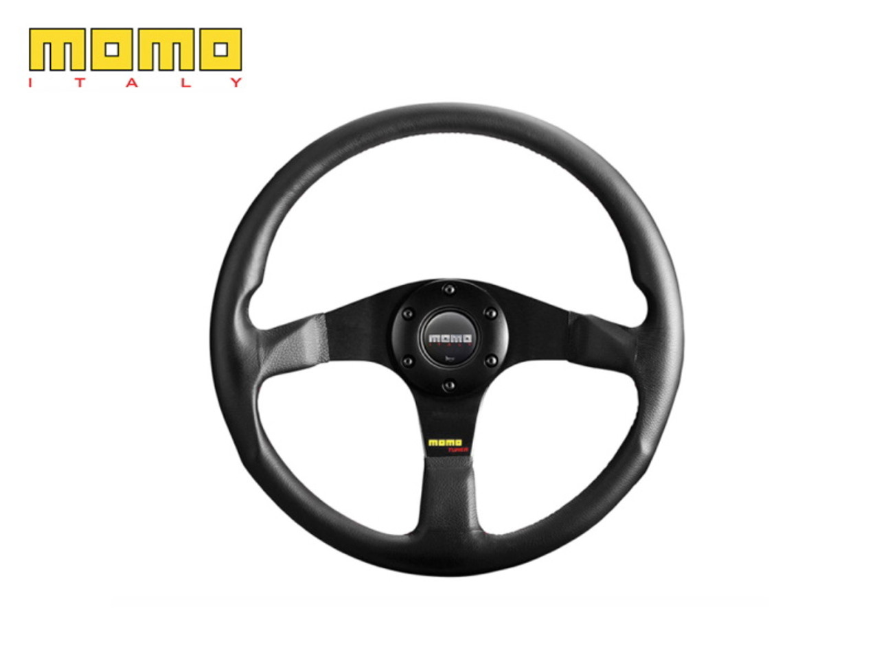 Momo Tuner Style Black Leather Steering Wheel - DA5730