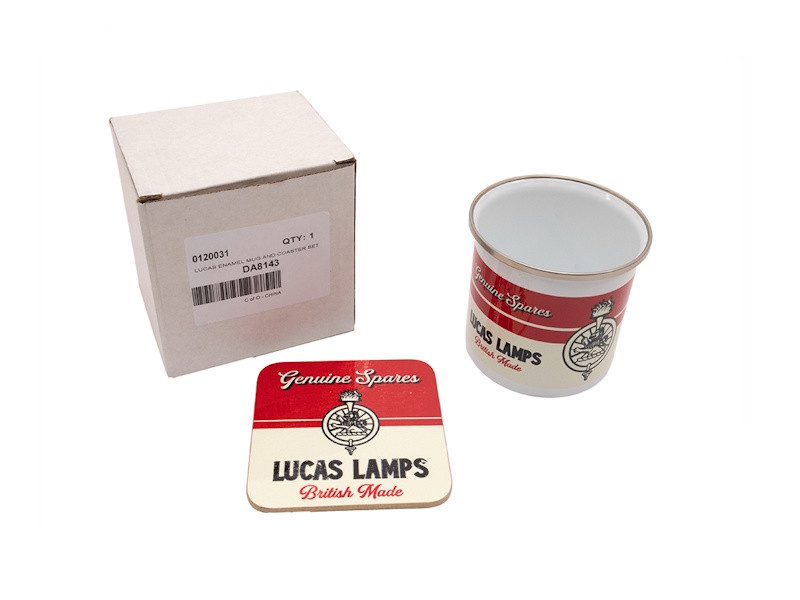 Lucas Classic Flambeau Enamel Mug & Coaster - DA8143
