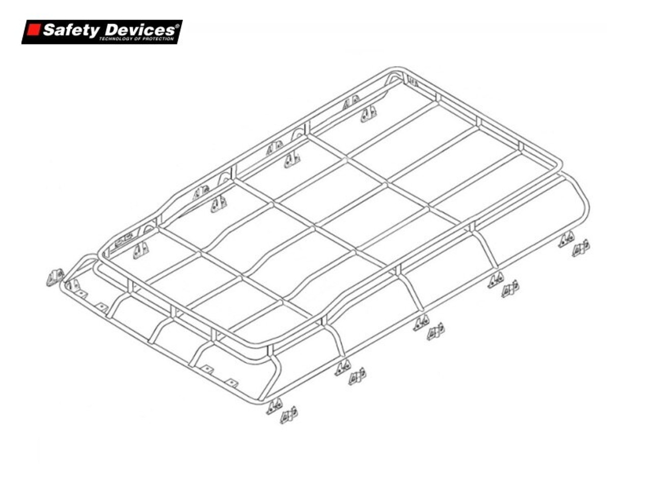 Safety Devices G4 Expedition Roof Rack For Defender 110 - DA4720