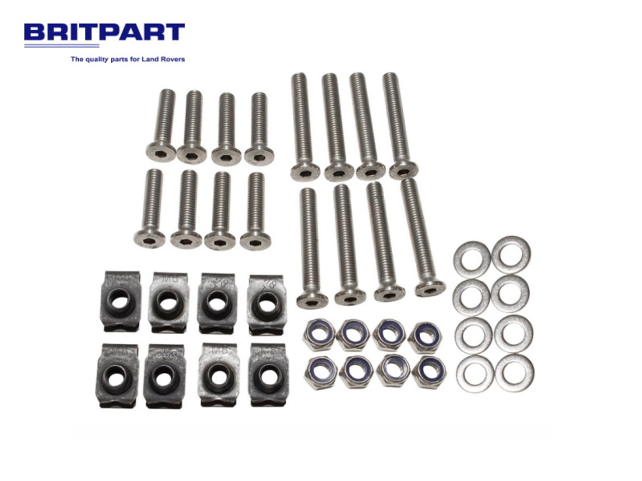 Britpart Stainless Steel Front Door Bolt Kit - DA1132