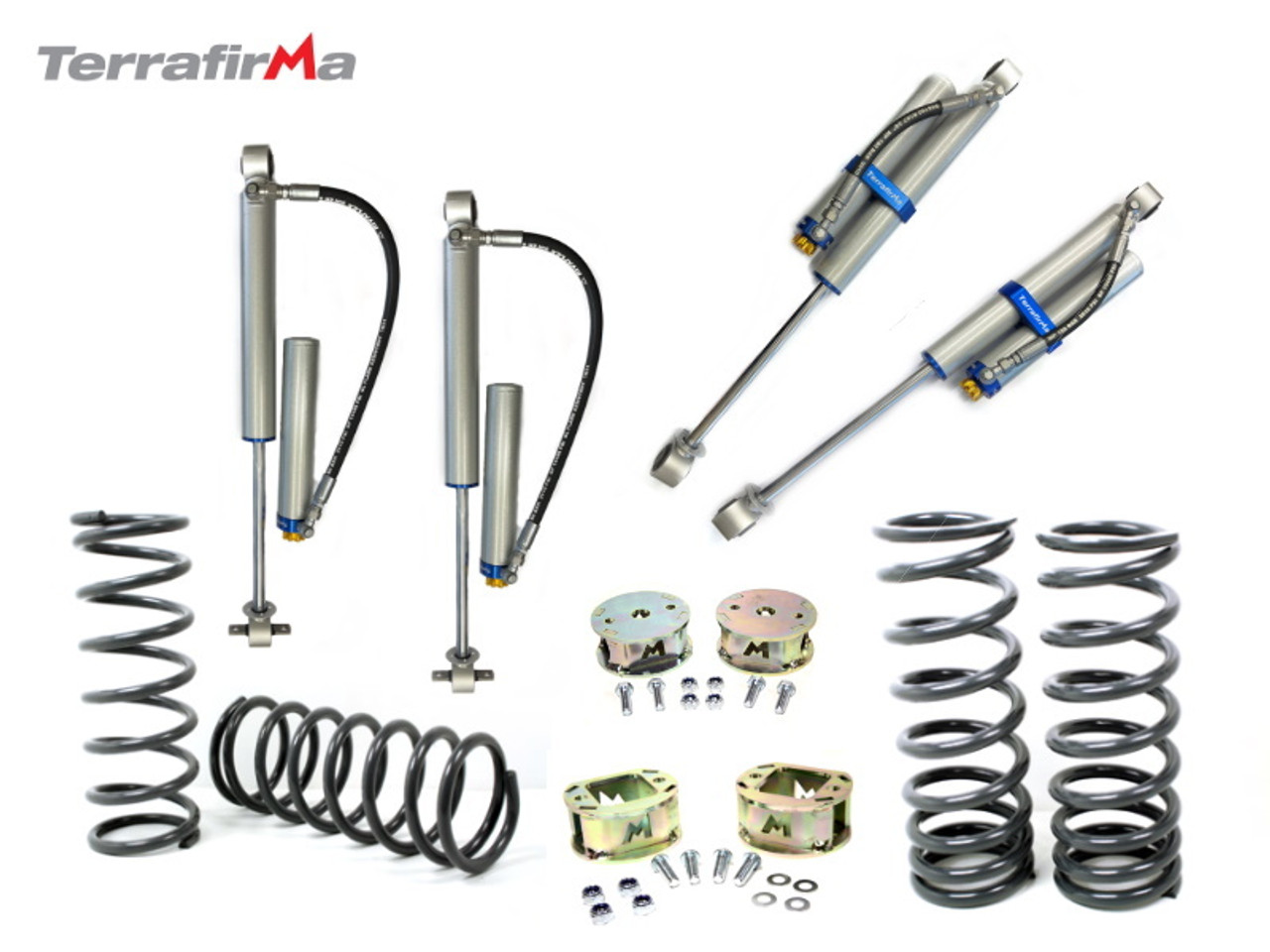 Terrafirma Discovery 2 +5 Inch Remote Reservoir 8 Stage Heavy Load Extreme Suspension Kit
