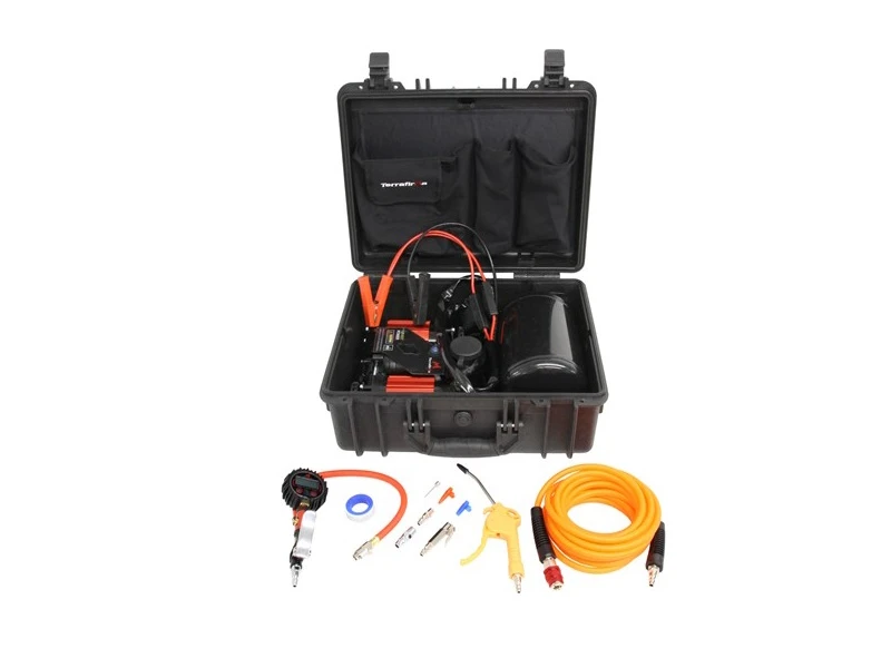 Terrafirma Portable Twin 12v Compressor and Tank in Case - TF2945