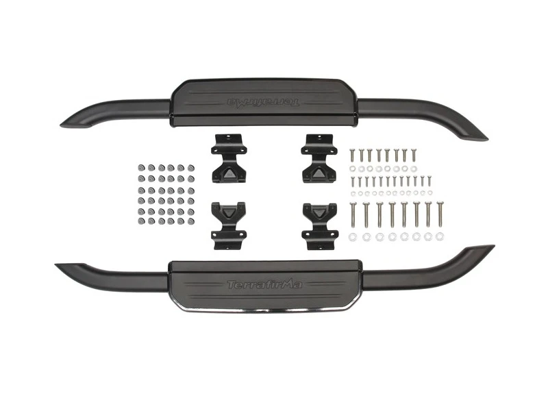 Terrafirma Style Fixed Black Side Steps for New Defender 90 - VPLEP0524