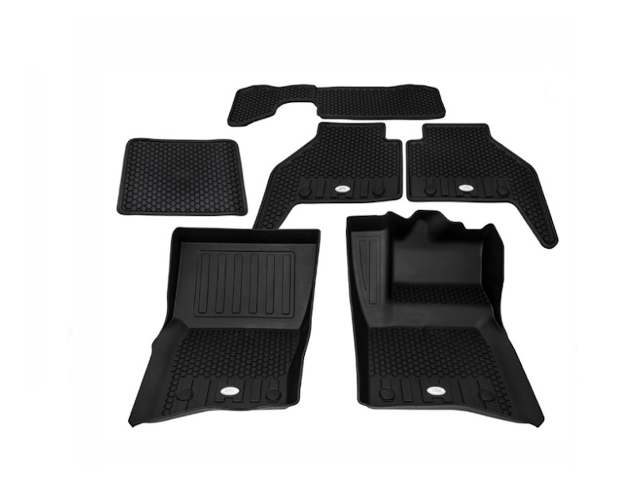 Genuine New Defender 110 7 Seat Rubber Floor Mat Set - VPLES0667