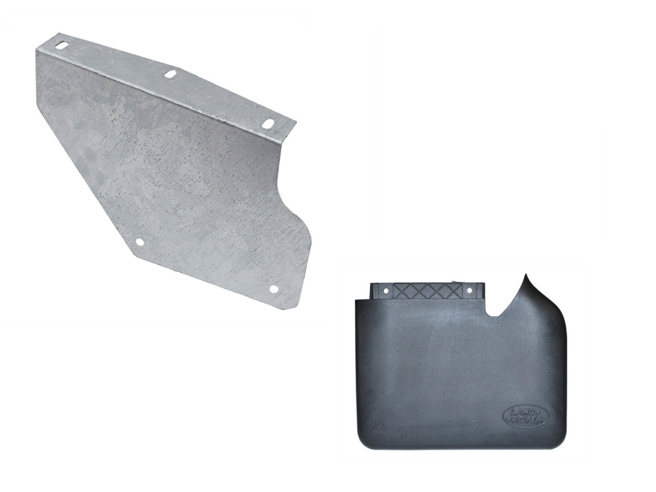 Discovery 2 Front Right Hand Galvanised Mud Flap Kit