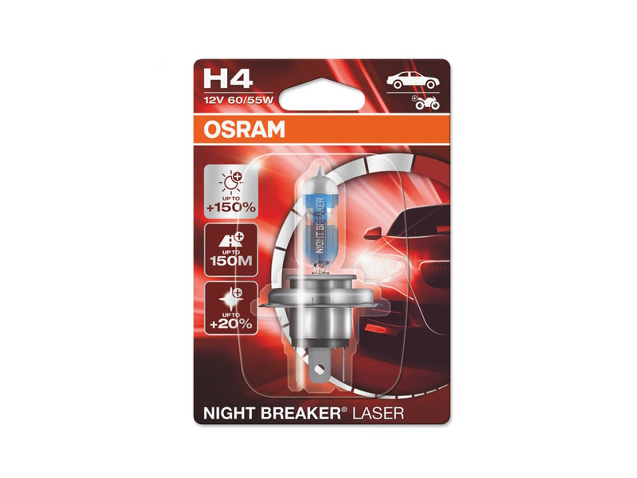 Osram Night Breaker Laser Single Blister H4 Bulb - 589783