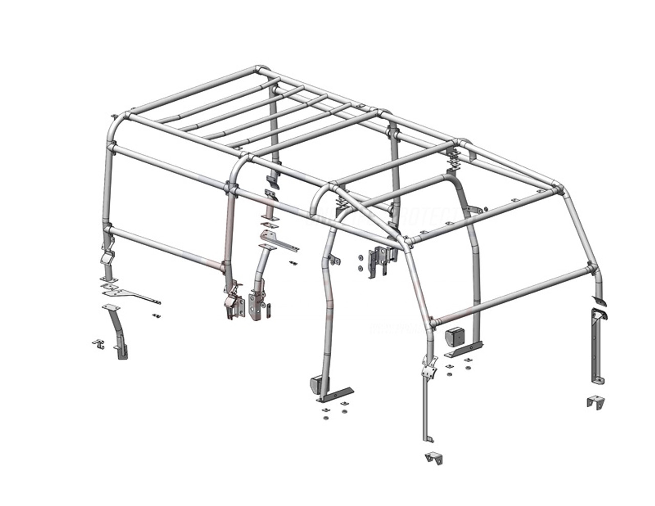 Terrafirma Protection and Performance Defender 110 Station Wagon 8 Point External Roll Cage - PPLR172