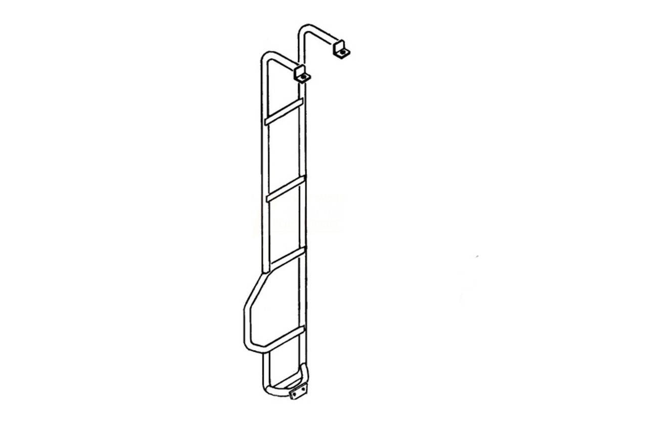 Terrafirma Protection and Performance Defender 90 and 110 External Roll Cage Ladder - PPLR052