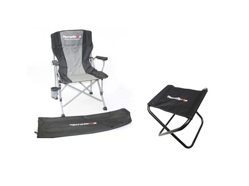 Terrafirma Expedition Folding Camping Chair and Stool Bundle - TF1720