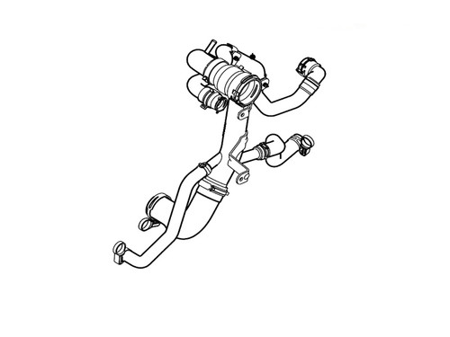 Genuine Range Rover L322 4.4 Tdv8 Bottom Radiator to Thermostat Hose - LR022661