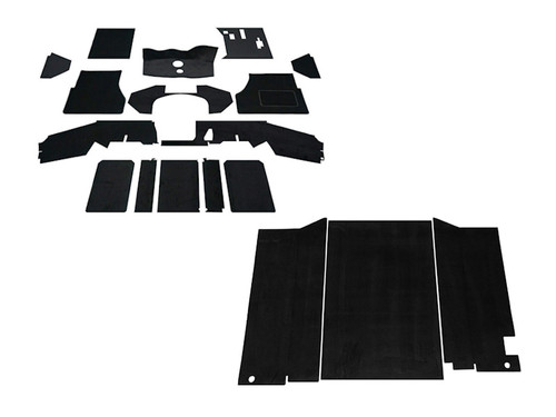 Britpart Black R380 Defender 90 Td5 and 300Tdi Carpet Set with Inwards Facing Seats