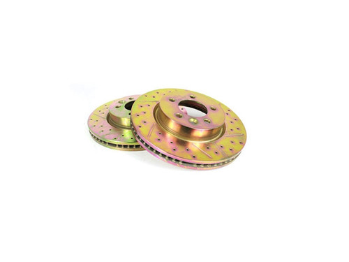 Terrafirma Discovery 3, 4 And Range Rover Sport Front Drilled and Grooved Discs - SDB000604