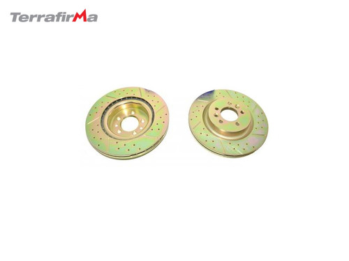 Terrafirma Rear Drilled and Grooved Discs for L405, L494 and D5 - LR033302CDG