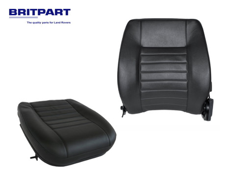 Britpart Black Vinyl LH Seat Base And Back Defender