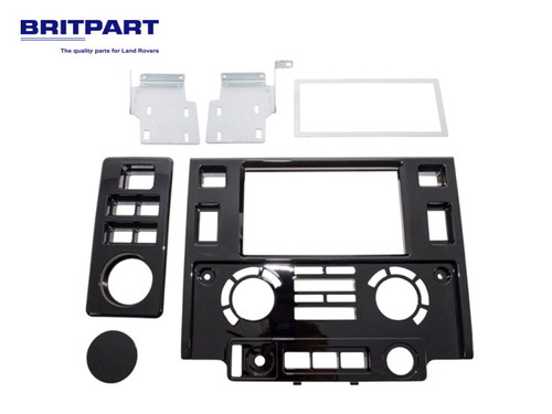 Britpart Defender Tdci Gloss Black Double DIN Fascia Plate - DA2608