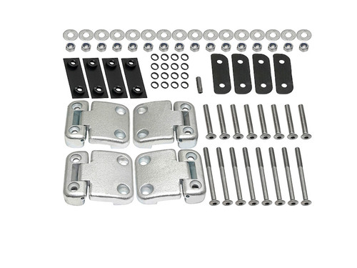 Allmakes 4x4 Rear Side Door Hinge Kit with Stainless Steel Fixing Kit for Defender - GA1275
