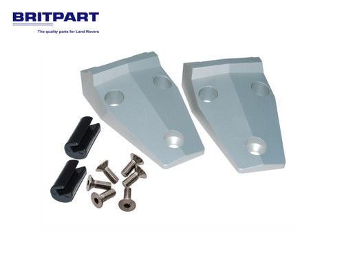 Britpart Silver Anodised Billet Bonnet Hinge Set - DA1152