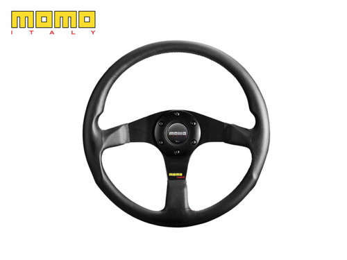 Momo Tuner Style Black Leather Steering Wheel - DA5730