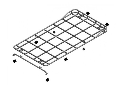 Safety Devices Roll Cage Mounted Short Luggage Railed Roof Rack For Defender 110 - DA4714