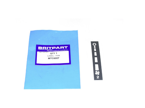 Britpart Heater Control Unit Label for Defender - MTC6007