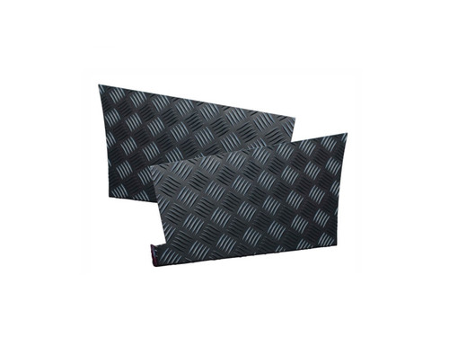 Britpart Defender 110 Black Rear Corner Chequer Plate Set -  DA4071B