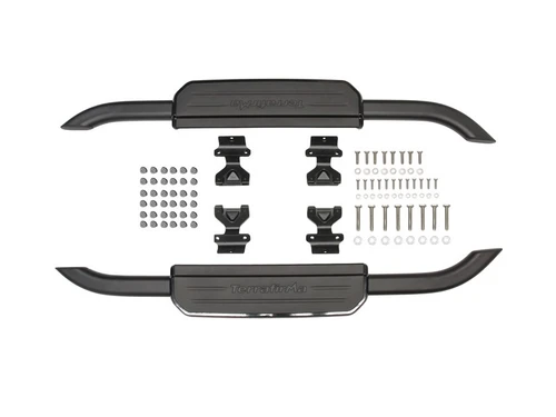 Terrafirma Style Fixed Black Side Steps for New Defender 90 - VPLEP0524